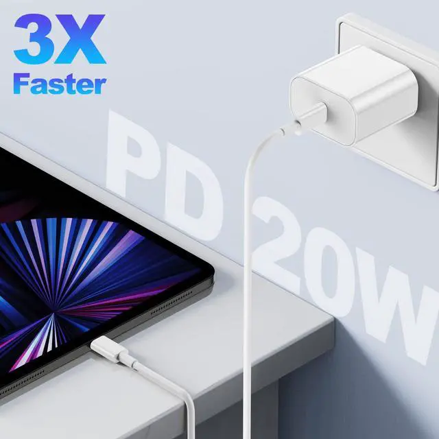 Alt view image 4 of 7 - iPhone 17 16 15 Charger,20W USB C Fast Charging Block Plug and 6ft Type C to C Cable Cord Long for Apple iPhone 17 Pro Max/17 Air/16 Pro/16 Plus/15 Pro/15 Mini/Samsung/iPad Wall Adapter Cube Brick Box