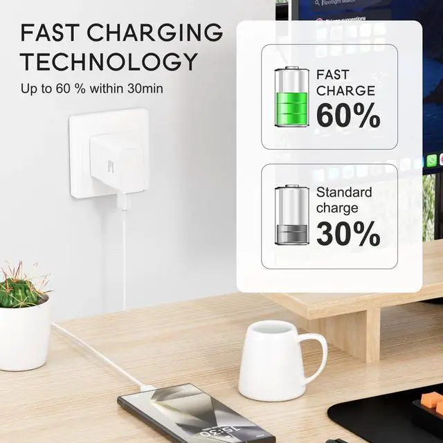 Alt view image 2 of 7 - Samsung Adaptive Fast Charging Adapter Quick Charge Charging Block