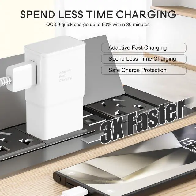 Alt view image 4 of 7 - Samsung Adaptive Fast Charging Adapter Quick Charge Charging Block