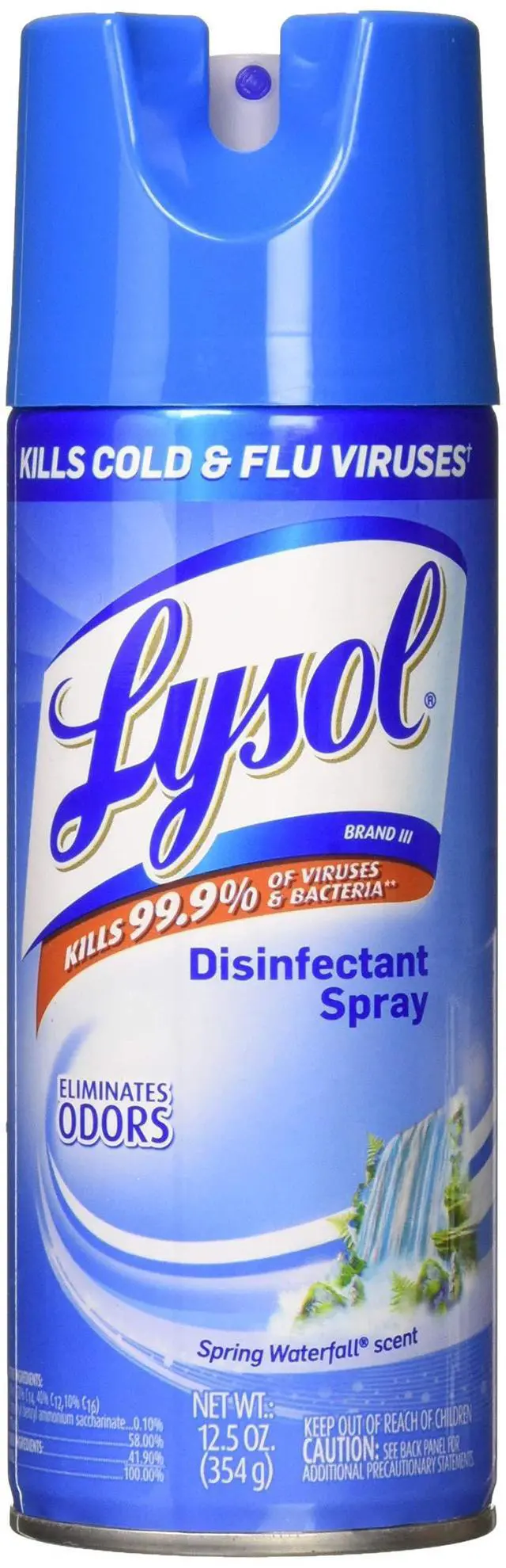 Main image of Lysol Surface Disinfectant Liquid 12.5 oz. Can Spring Waterfall Scent 1 Ct RAC02845