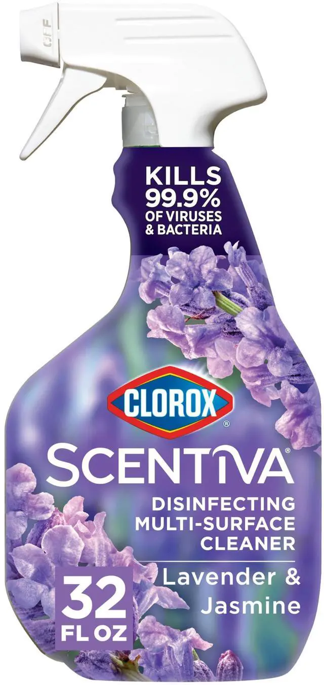Main image of Clorox Scentiva Disinfecting Multi-Surface Cleaner, Lavender and Jasmine, 32 Fl Oz (Pack May Vary)