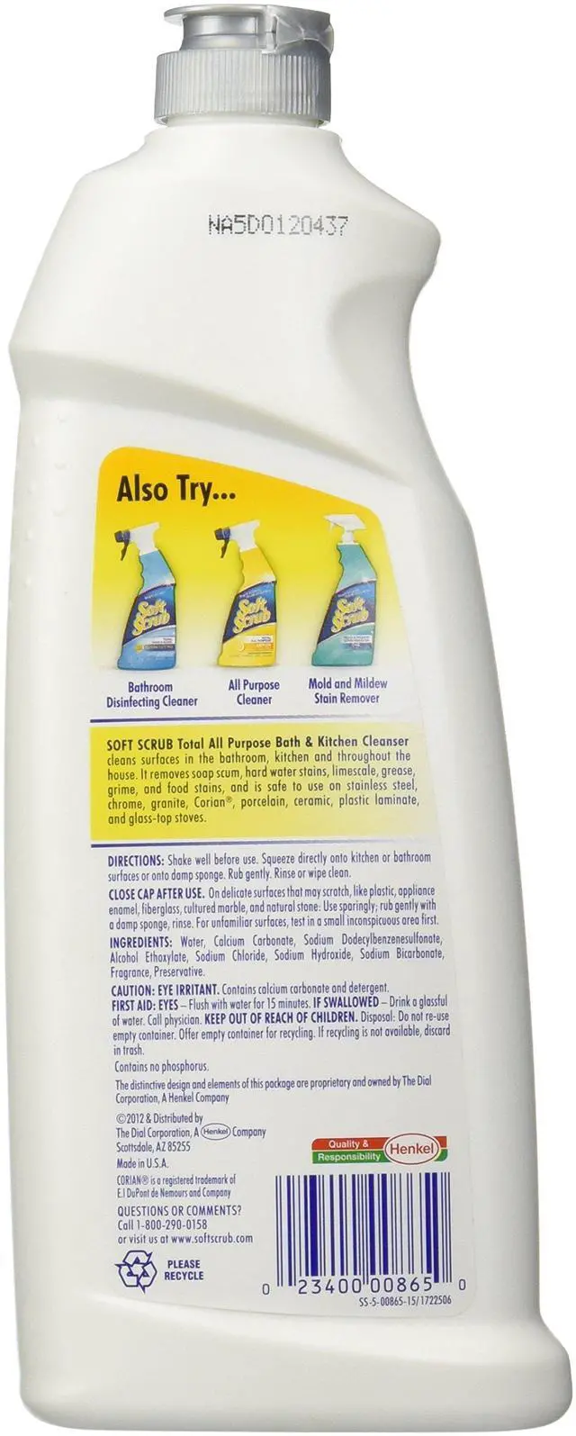 Alt view image 2 of 2 - Soft Scrub Cleanser, Lemon, 24 oz-2 pk