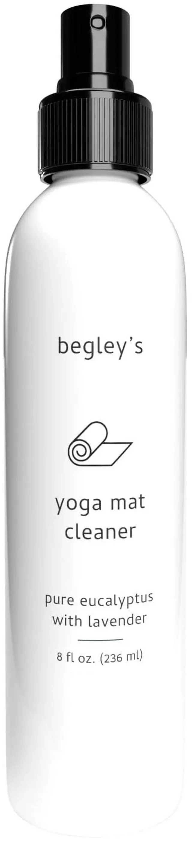 Main image of Begley's Yoga Mat Cleaner and Deodorizer Spray 8oz, with Fragrant Essential Oils, Pure Eucalyptus & Lavender