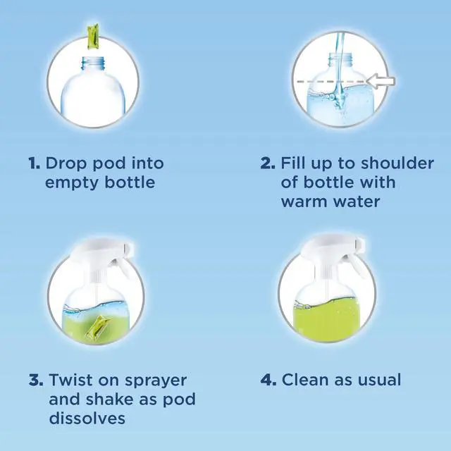 Alt view image 3 of 5 - Windex Dissolve Concentrated Pods, Multisurface Cleaner, 3 Concentrated Dissolvable Refill Pods