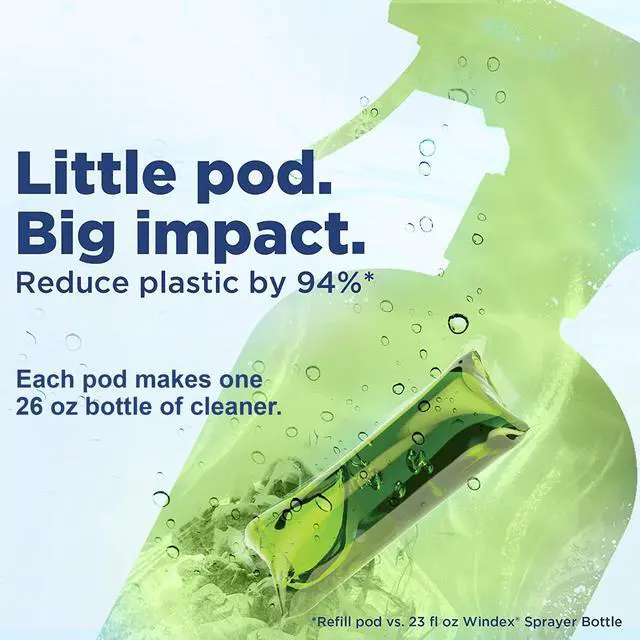 Alt view image 2 of 5 - Windex Dissolve Concentrated Pods, Multisurface Cleaner, 3 Concentrated Dissolvable Refill Pods