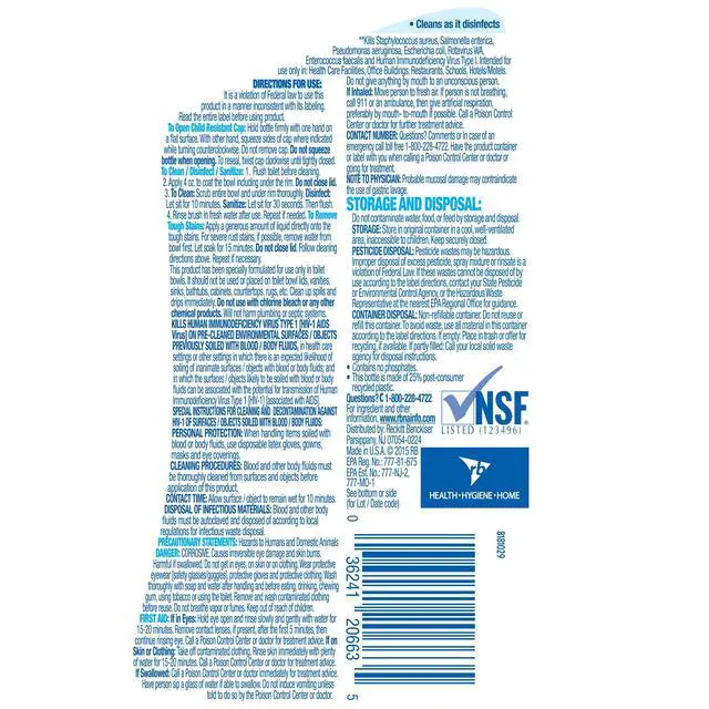 Alt view image 4 of 7 - Lysol 74278 Professional Disinfectant Toilet Bowl Cleaner, 32 oz