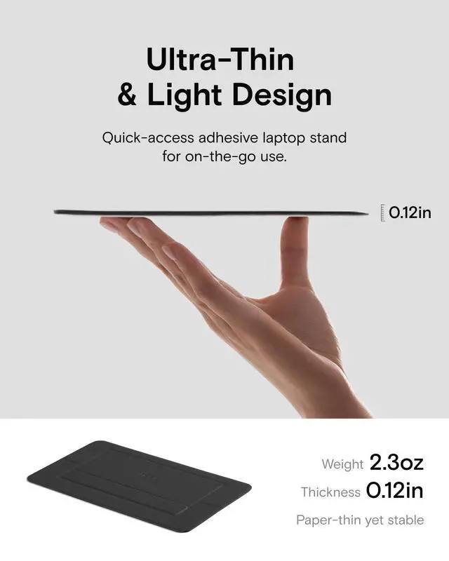 Alt view image 2 of 7 - MOFT Airflow Adhesive Laptop Stand, Slim & Portable Laptop Riser for Work