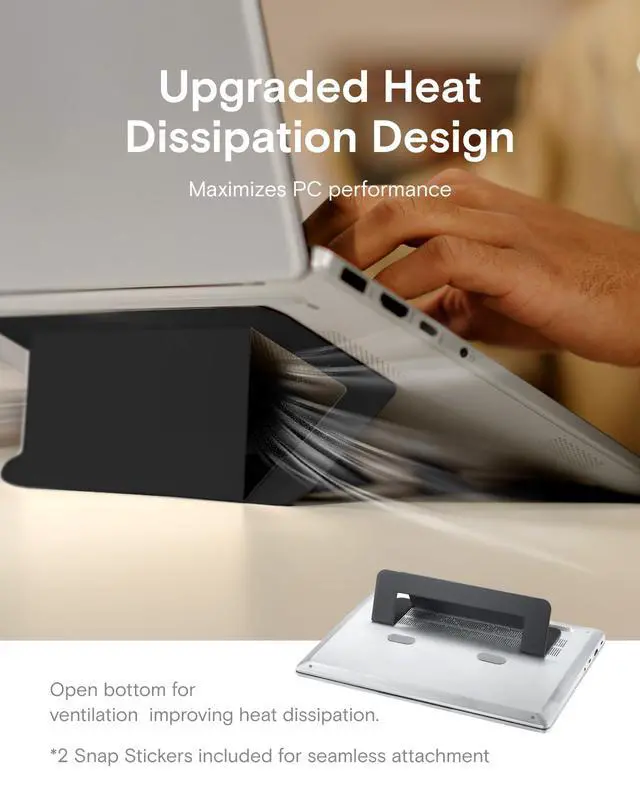Alt view image 6 of 7 - MOFT Airflow Adhesive Laptop Stand, Slim & Portable Laptop Riser for Work