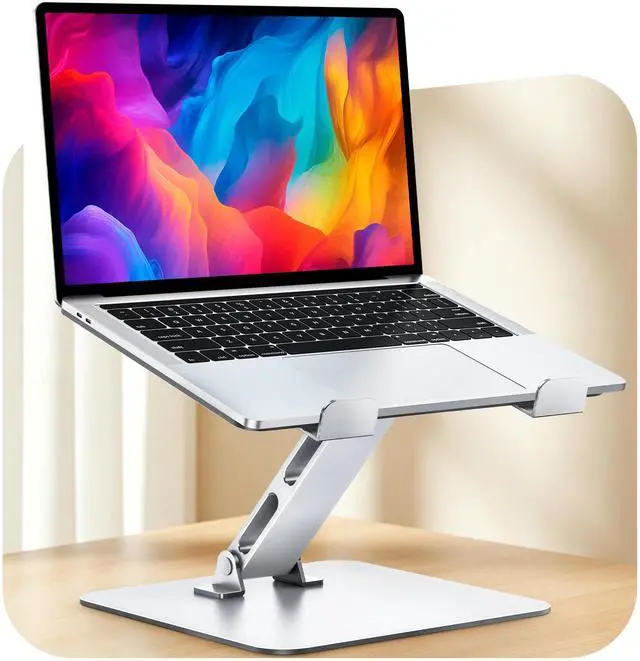 Main image of Niweya Adjustable Ergonomic Laptop Stand for Desk, Foldable Computer Stand, Stable Aluminum Lectern Notebook Riser & Portable Laptop Holder Mount Compatible with 10-16" MacBook Pro/Air, Dell, HP