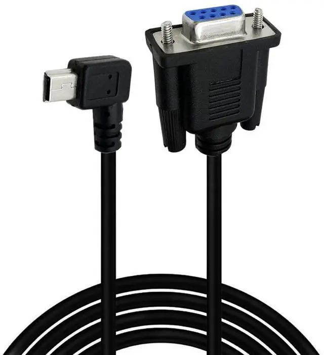 Main image of MTUERANC USB to RS232 Serial Adapter, USB Mini 5 Pin Male to DB9 9 Pin Female Serial Converter Cable 1.8M/6Feet (Right Angle mini USB to RS232 Serial)