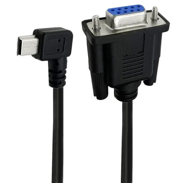 Alt view image 2 of 5 - MTUERANC USB to RS232 Serial Adapter, USB Mini 5 Pin Male to DB9 9 Pin Female Serial Converter Cable 1.8M/6Feet (Right Angle mini USB to RS232 Serial)