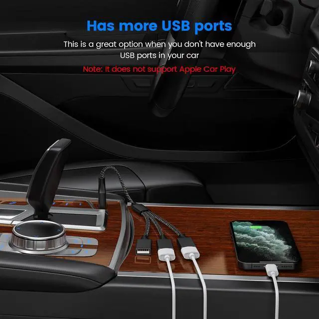 Alt view image 5 of 6 - MOGOOD USB 1 to 3 Port Splitter Cable Type A 1 Male to 3 Female