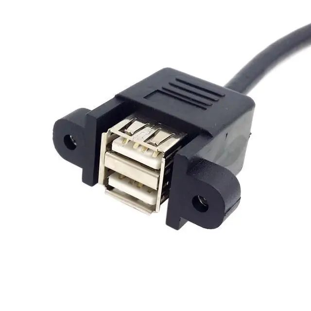 Alt view image 5 of 7 - chenyang USB 2.0 Front Panel Header 9/10Pin 1 Male to 2 USB 2.0 Female Y Splitter Mainboard Header Port Extension Cable Adapter with Screw Panel Holes