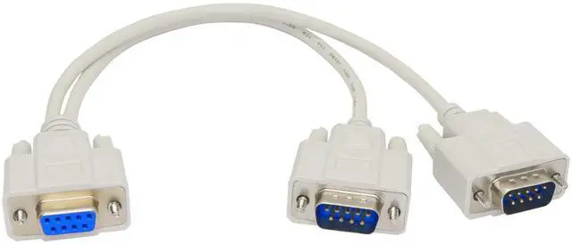 Main image of PNGKNYOCN 30cm DB9 Y Splitter Cable DB9 9 Pin 1 Female ale to 2 Male Rs232 Serial Splitter Adapter Straight-Through Cable YOUCHENG for Connect Various Serial Interface Devices