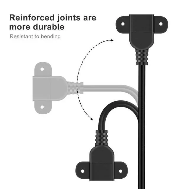 Alt view image 4 of 6 - QiCheng&LYS USB Male to Single Female Extension Cable Charging Cable, Furniture nightstand Sofa Electric Vehicle on-Board Charging Port, Panel Mount Cable with Screw Hole 5ft (1 Male to 1 Female)