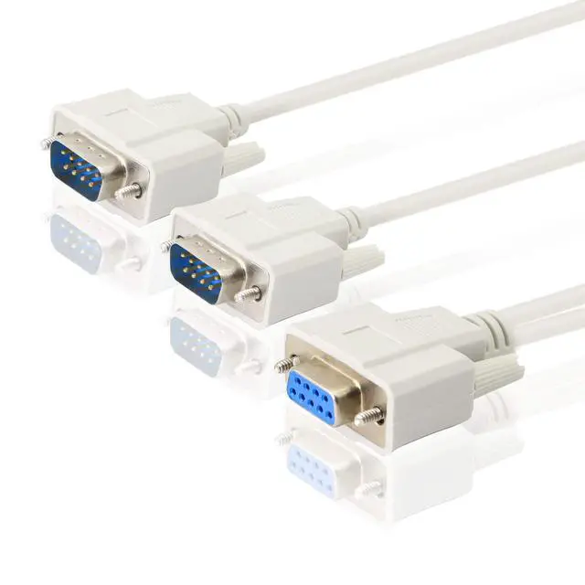Alt view image 6 of 7 - PNGKNYOCN 30cm DB9 Y Splitter Cable DB9 9 Pin 1 Female ale to 2 Male Rs232 Serial Splitter Adapter Straight-Through Cable YOUCHENG for Connect Various Serial Interface Devices
