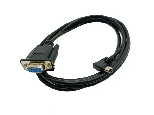 Alt view image 5 of 5 - MTUERANC USB to RS232 Serial Adapter, USB Mini 5 Pin Male to DB9 9 Pin Female Serial Converter Cable 1.8M/6Feet (Right Angle mini USB to RS232 Serial)