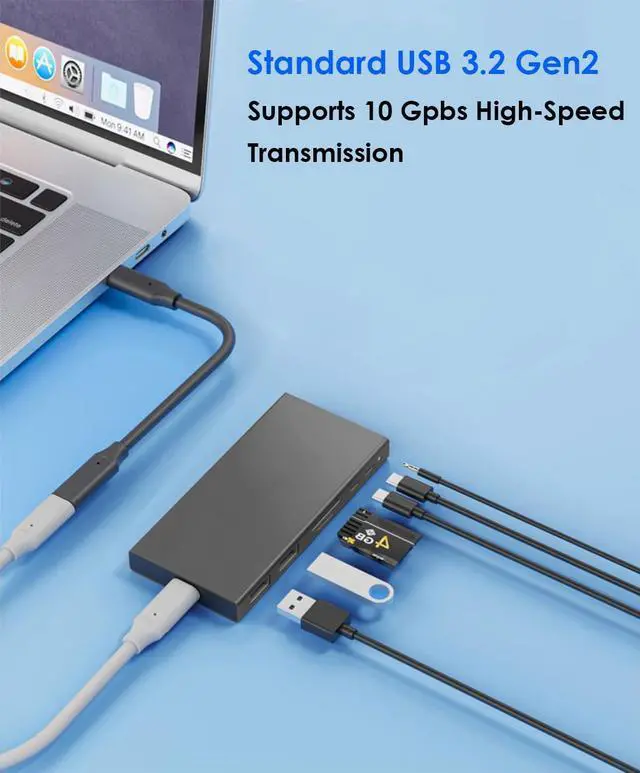 Alt view image 6 of 7 - USB C Extension Cable 3.3ft, USB Type C Male to Female Charging/Data Transfer Extender Cord, USB3.2 10Gbps 5A/100W 4K/60Hz,Compatible with MacBook Dell XPS iPhone 17/16/15 Samsung Galaxy iPad and More
