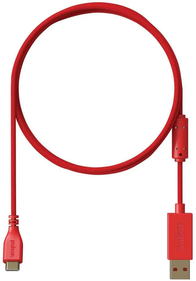 Main image of Pulsar Gaming Gears Superflex Paracord, Head Bent USB-C Cable, Type-C, Red