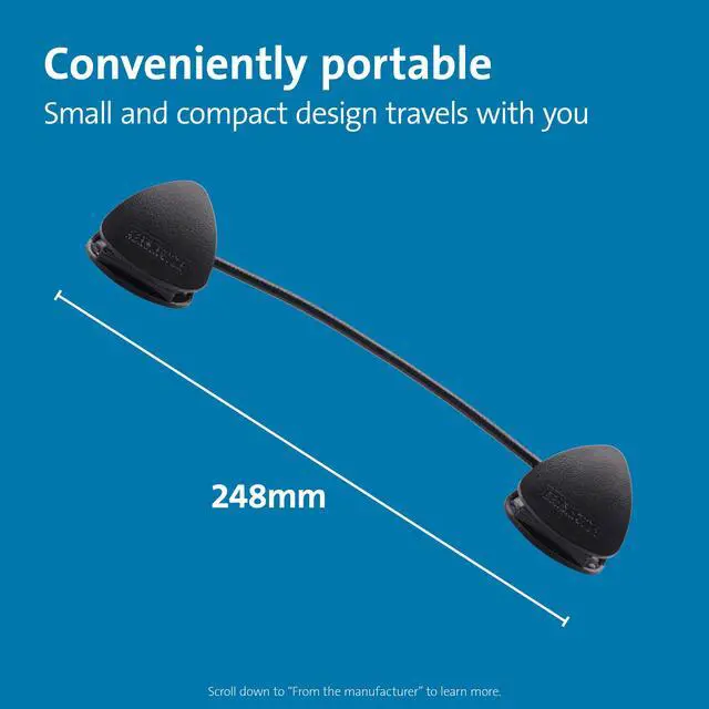 Alt view image 2 of 7 - Kensington Document Holder for Typing for Laptops and Monitors, Flex Clip Copyholder, Typing Stand Document Holder, Office Paper Clip Holder, Compact Paper Holder Stand, Black 9-3/4" Wide K62081BF