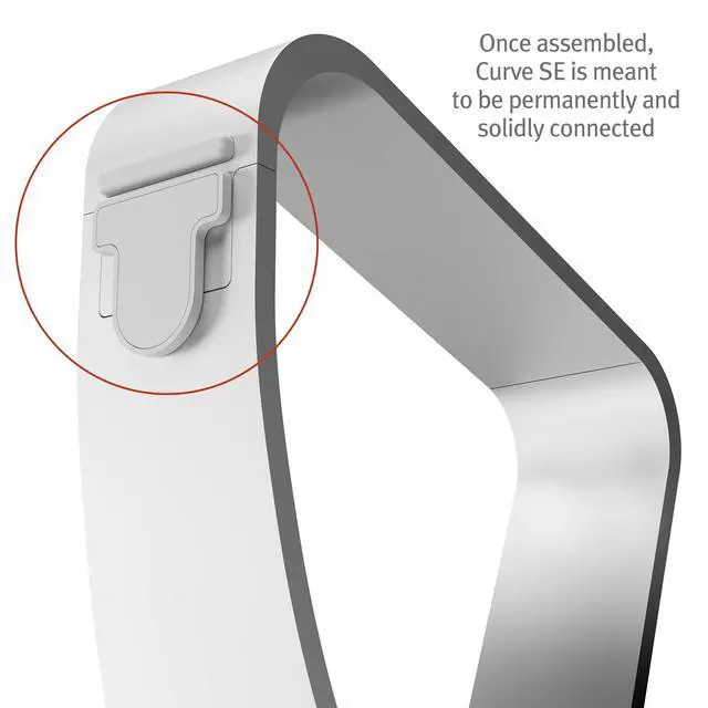 Alt view image 6 of 7 - Twelve South Curve SE, Ergonomic Aluminum Laptop and MacBook Stand, Silver
