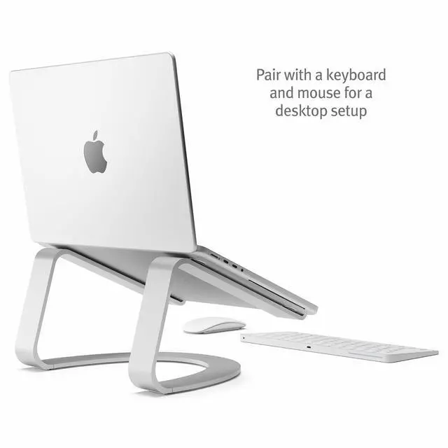 Alt view image 7 of 7 - Twelve South Curve SE, Ergonomic Aluminum Laptop and MacBook Stand, Silver