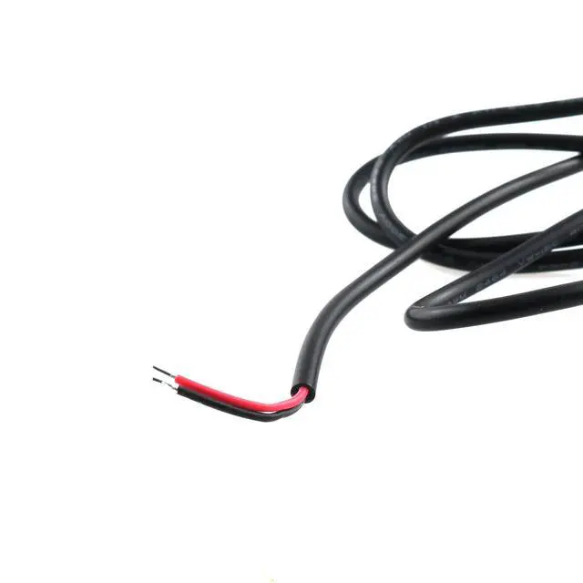 Alt view image 4 of 4 - DGZZI 2 Pack 24AWG USB Pigtail 3.3 Feet (1 Meter) USB Female Power Cable - Black, 5V, 5A