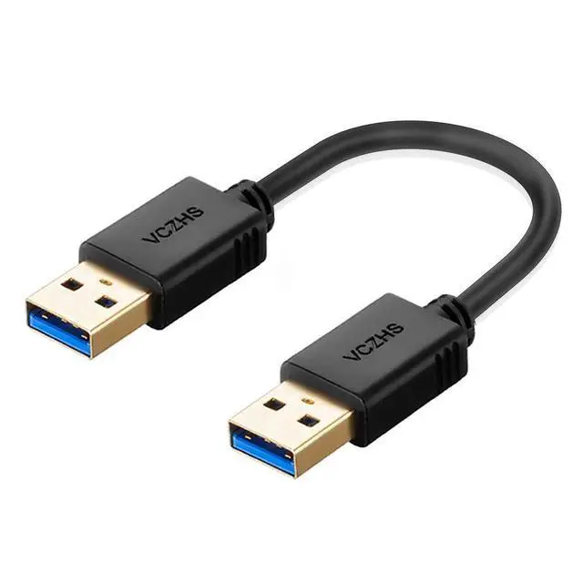 Main image of VCZHS USB 3.0 A to A 8 Inch Male Cable for Hard Drive Enclosures, Laptop Cooler, Raspberry Pi