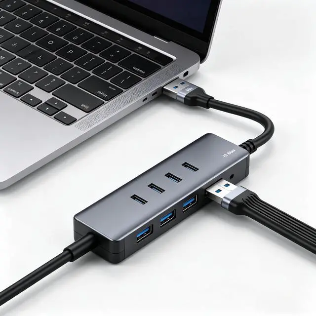 Alt view image 5 of 6 - FASTELECTRIC Short USB to USB Cable 5inch,10Gbps Type A Male to Male Cord