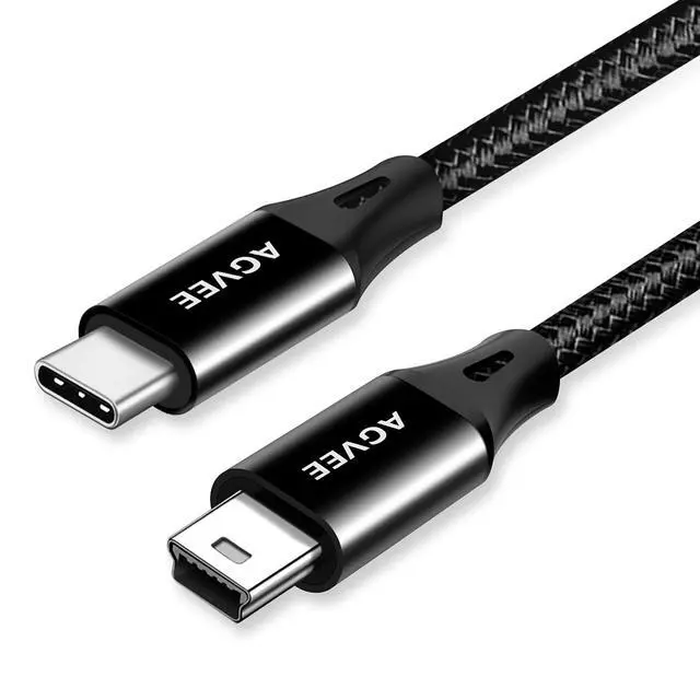 Alt view image 3 of 7 - AGVEE 3.3ft USB-C to Mini USB Cable, Data Transfer Charging Cord