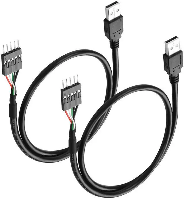Main image of PNGKNYOCN Dupont 5 Pin Male to USB Adapter Cable,USB Male to Dupont 5 Pin Male with 0.1"/2.54mm Pitch Motherboard Cable Cord 50CM/1.64FT (2-Pack)