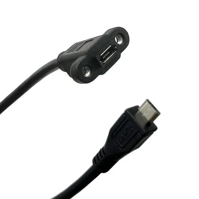 Alt view image 2 of 5 - Seadream Micro B Male to Micro B Female Cable 2Pack Micro USB Male to Female Extension Panel Mount Cable