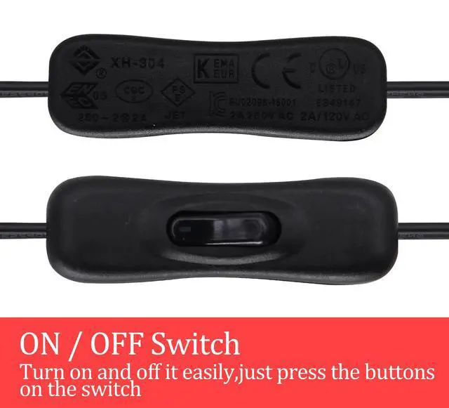 Alt view image 6 of 7 - HCFeng with ON/OffUSB 2.0 A Male Plug 2 Pin 2 Bare Wire Charge Cable