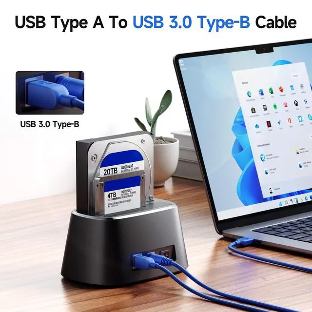 Alt view image 7 of 7 - Cable Matters 5Gbps Short USB 3.0 Cable, USB A to B Cable, 3ft, Blue