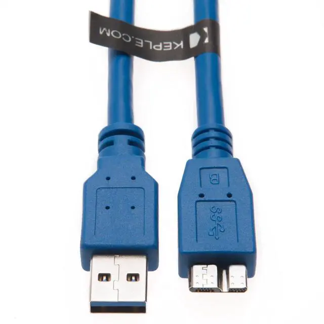 Alt view image 2 of 4 - Keple USB Micro-B Cable for LaCie Porsche Design, Slim, P'9230, Rugged Mini, Triple, Sony SL-BG1, HD-S1A, SL-BG1, HD-SG5, HD-E2, HD-E1, HD-EG5, Freecom 35610, Fuji X-T2, GFX 50S, Hard Drive (3ft)