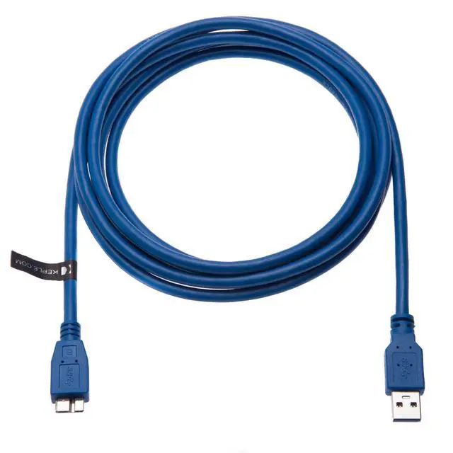 Alt view image 3 of 4 - Keple USB Micro-B Cable for LaCie Porsche Design, Slim, P'9230, Rugged Mini, Triple, Sony SL-BG1, HD-S1A, SL-BG1, HD-SG5, HD-E2, HD-E1, HD-EG5, Freecom 35610, Fuji X-T2, GFX 50S, Hard Drive (3ft)