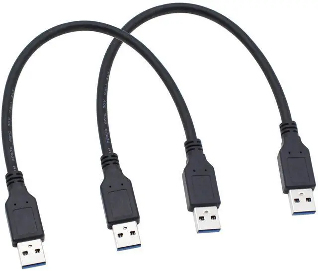 Main image of Xilaghy Short USB to USB Cable 1 Ft,USB 3.0 Type A Male to Male Charging and Data Transfer Cable USB Cord for Hard Drive, DVD Player, Laptop, Monitor and More,2Pack