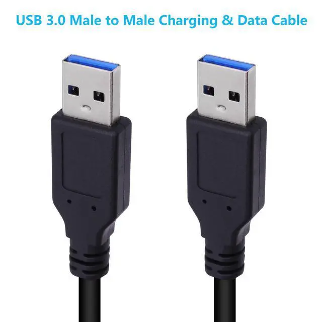 Alt view image 3 of 7 - Xilaghy Short USB to USB Cable 1 Ft,USB 3.0 Type A Male to Male Charging and Data Transfer Cable USB Cord for Hard Drive, DVD Player, Laptop, Monitor and More,2Pack