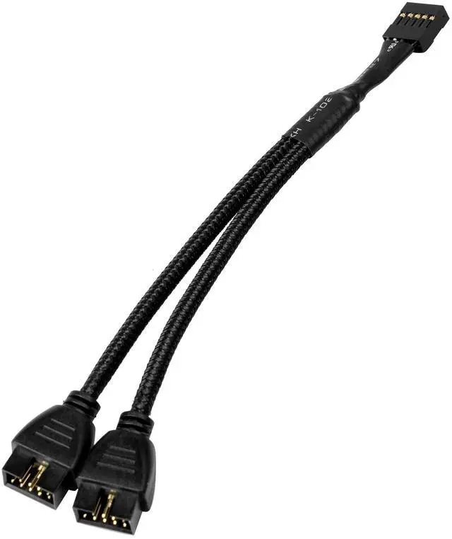 Main image of upHere 1-Pack USB 2.0 Motherboard Splitter - 9-Pin to Dual 9-Pin Header Extension Cable for CPU Air Coolers, CPU Liquid Coolers, Case Fans & PC Peripherals,CMUSB9K201