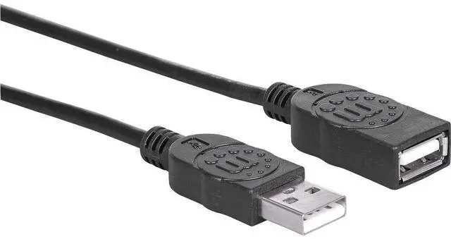 Alt view image 2 of 4 - MANHATTAN Hi-Speed USB 2.0 Extension Cable, Type-A Male to Female, 3 Ft, Bl