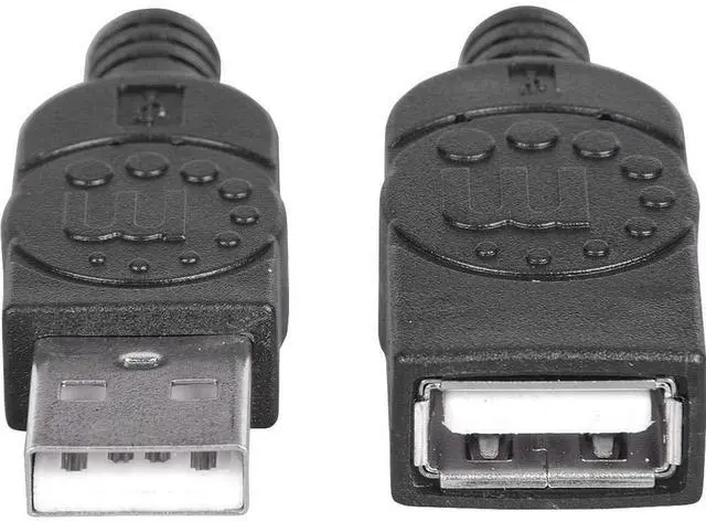 Alt view image 3 of 4 - MANHATTAN Hi-Speed USB 2.0 Extension Cable, Type-A Male to Female, 3 Ft, Bl