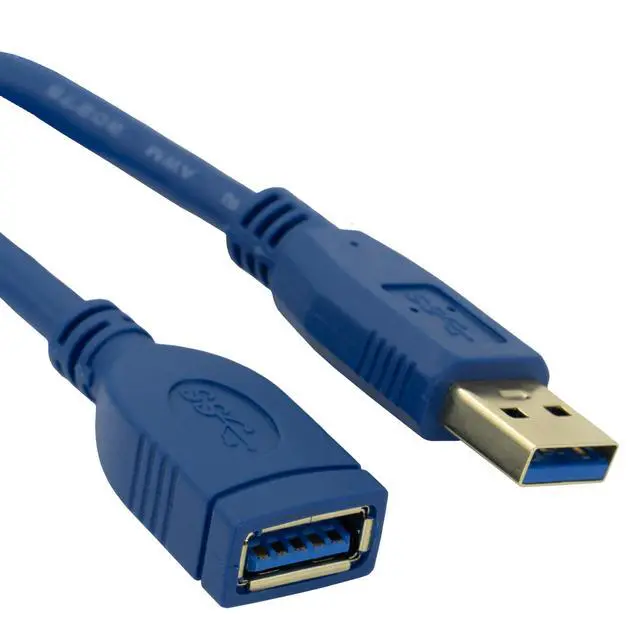 Alt view image 3 of 5 - CableWholesale 3 feet USB 3.0 Extension Cable, Blue, Type A Male/Type A Female Plug, A Male to A Female Super Speed USB Extension Cable, USB Extension Cable Male to Female