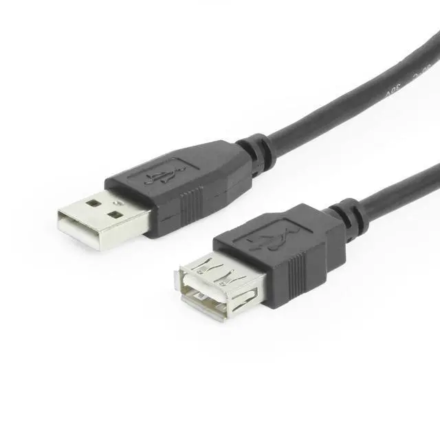 Alt view image 2 of 5 - USBGear USB 2.0 Type-A Extension Cable - Black - 2ft - Easily Extend Connectivity Range for Hard to Reach Devices