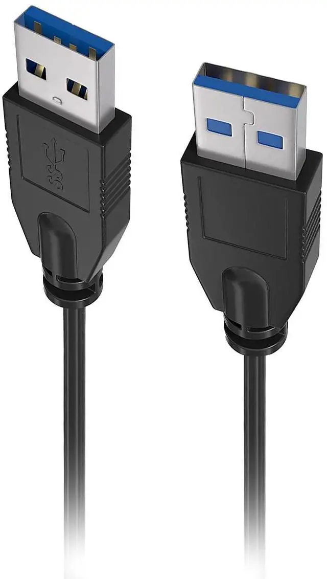 Main image of Lumenzi USB 3.0 Type A to Type A Cable Male to Male | SuperSpeed Data Transfer Cable for PC, Laptop, External Hard Drives, and Peripherals - 9 FT