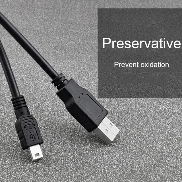 Alt view image 6 of 7 - SaiTech IT 3 Pack USB 2.0 A to Mini B Cable 1ft Black