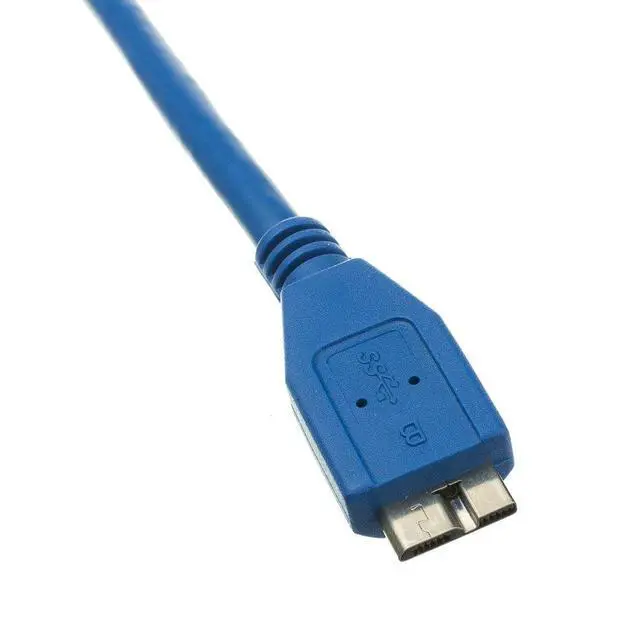 Alt view image 2 of 5 - CableWholesale Micro USB 3.0 Cable, Blue, Type A Male/Micro-B Male, A Male to Micro B High Speed USB Cable, 3 ft