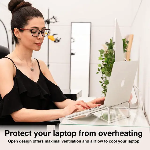 Alt view image 3 of 6 - NIFTY TECH Portable Laptop Stand for 13"-18" Laptops, Anti-Slip Aluminium, Ideal for Gamers & Power Users