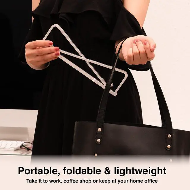 Alt view image 4 of 6 - NIFTY TECH Portable Laptop Stand for 13"-18" Laptops, Anti-Slip Aluminium, Ideal for Gamers & Power Users