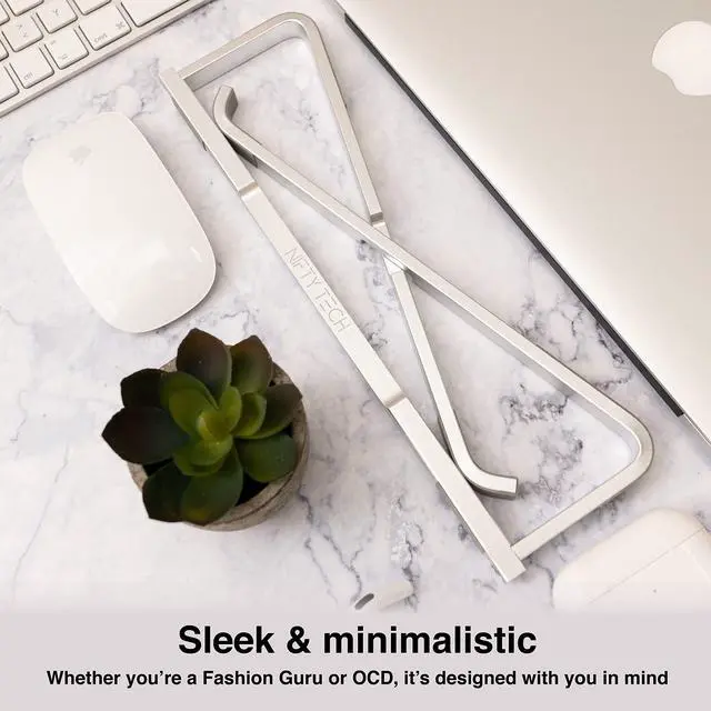 Alt view image 5 of 6 - NIFTY TECH Portable Laptop Stand for 13"-18" Laptops, Anti-Slip Aluminium, Ideal for Gamers & Power Users