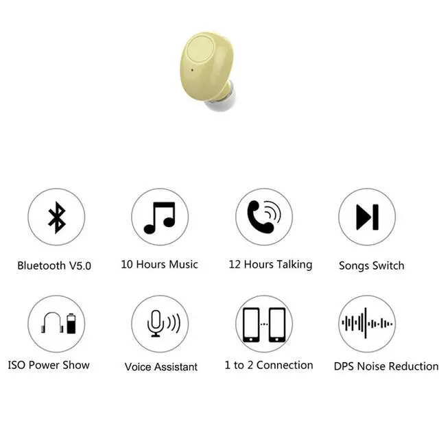 Alt view image 4 of 7 - NVAHVA Single Bluetooth Earpiece10 Hrs Playtime for Cell Phone PC TV